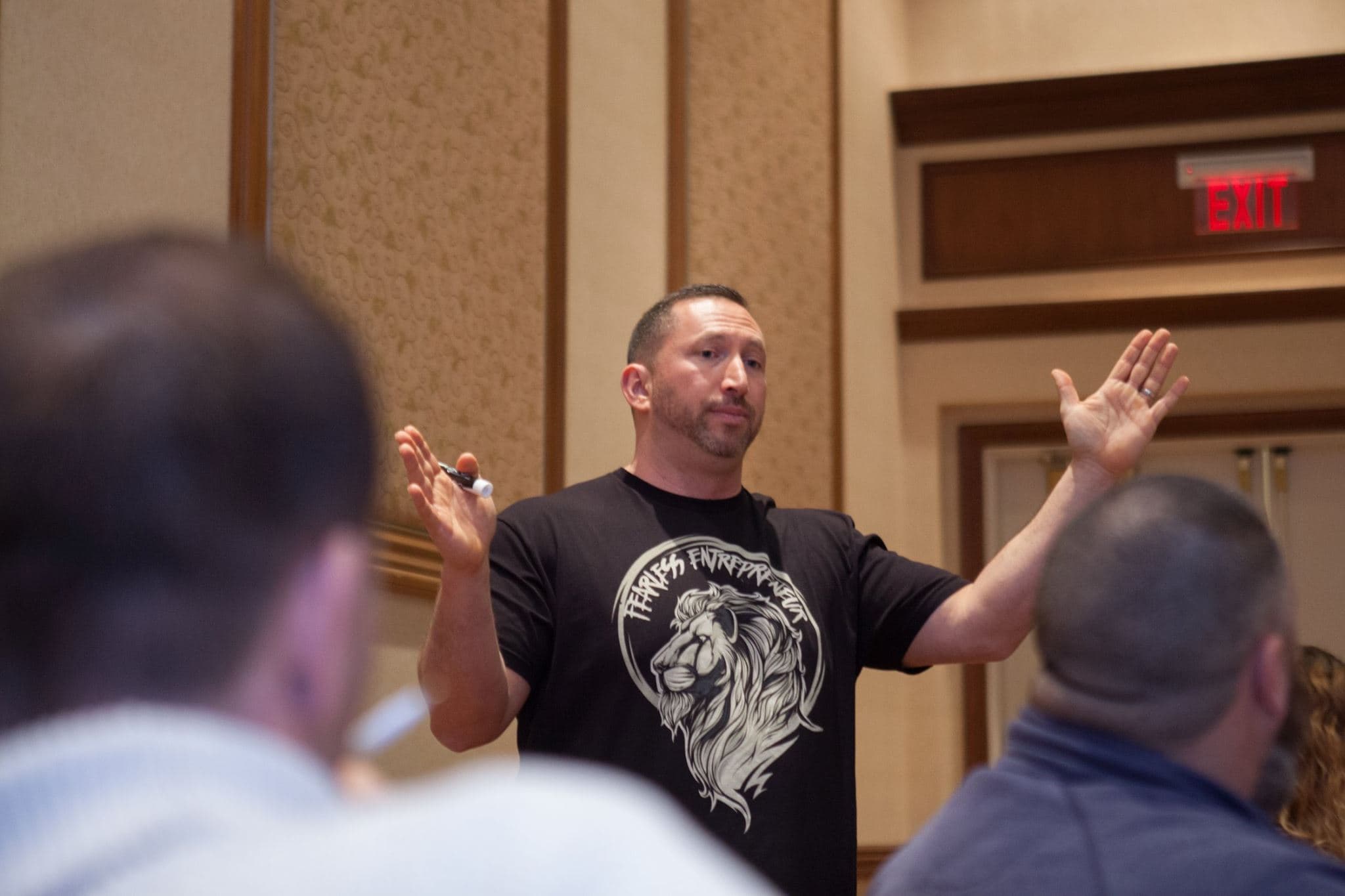Glen Crawford speaking to a live audience